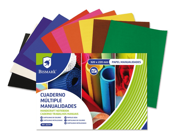 322741 cuaderno multiples manualidades 42 hojas colores 32 x 22 cm. bismark 322741