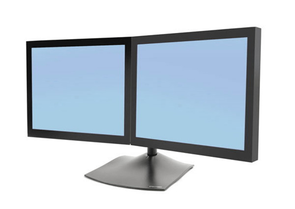 33-322-200 double monitor horz stand bla ck