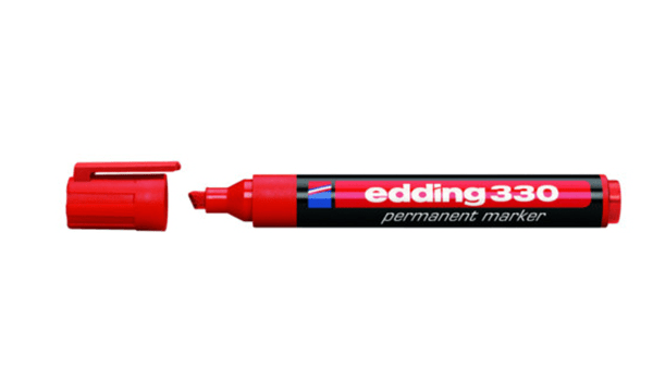 330-02 marcador permanente punta biselada 1-5mm 330 rojo edding 330-02