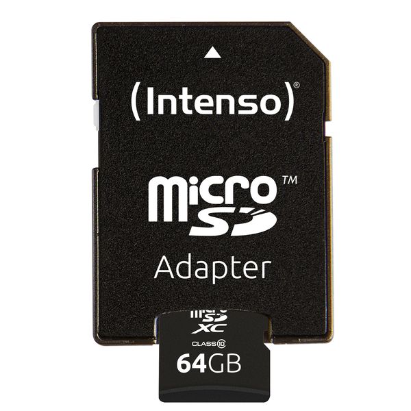 3413490 memoria 64 gb micro micro sdhc intenso clase 10 adaptador usb2.0