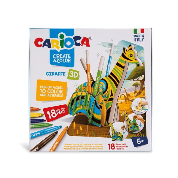 42901 set create-color giraffe 3d carioca 42901