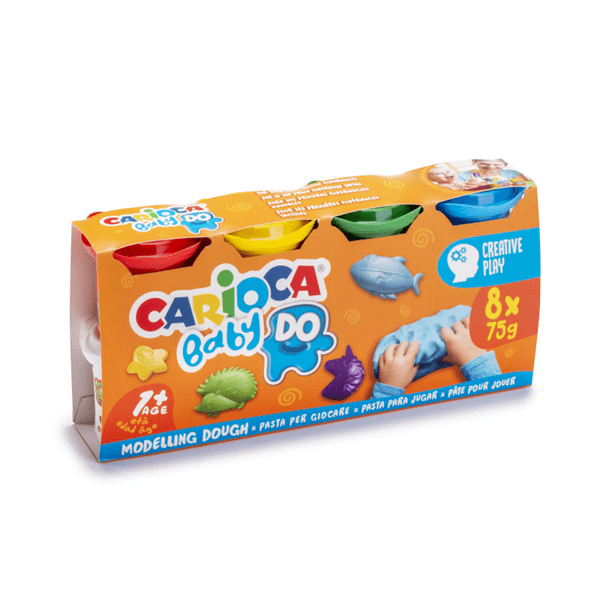 43180 set pasta de modelar carioca baby dough 8x75gr carioca 43180
