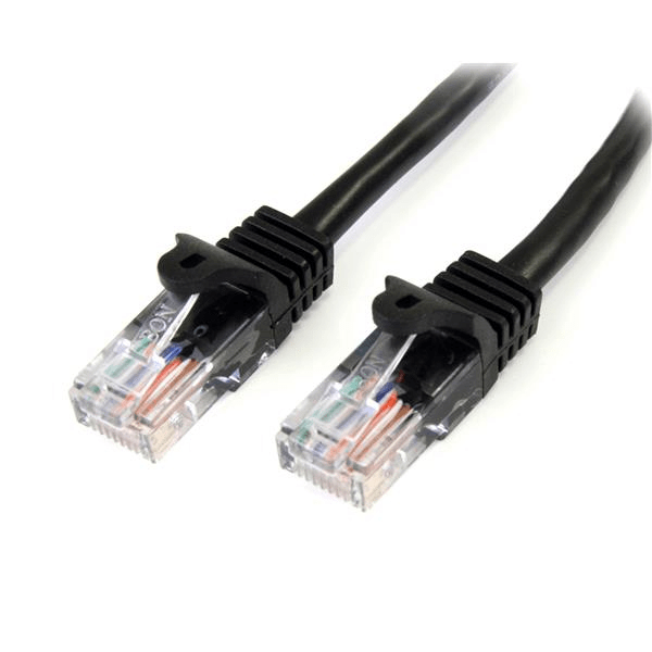 45PAT10MBK cable de red de 10m negro cat5e ethernet sin enganche