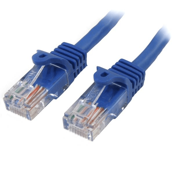 45PAT50CMBL cable de red de 0.5m azul cat5e ethernet sin enganche
