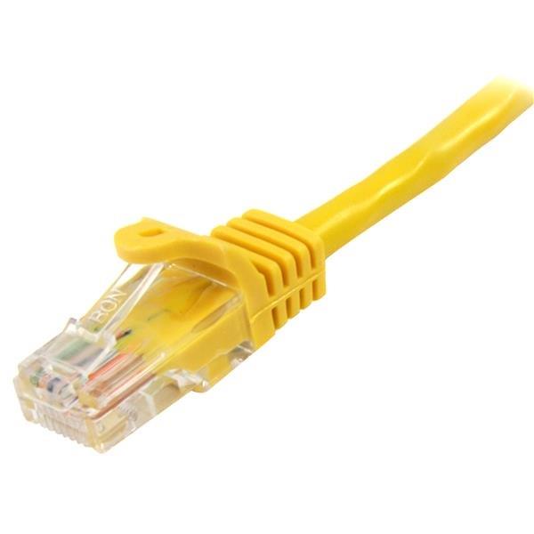 45PAT50CMYL cable de red de 0.5m amarillo cat5e ethernet sin enganche