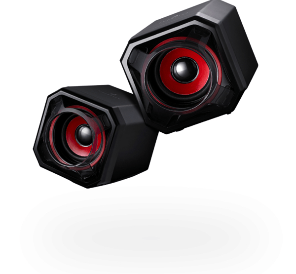 48820 surefire gator eye gaming speakers red