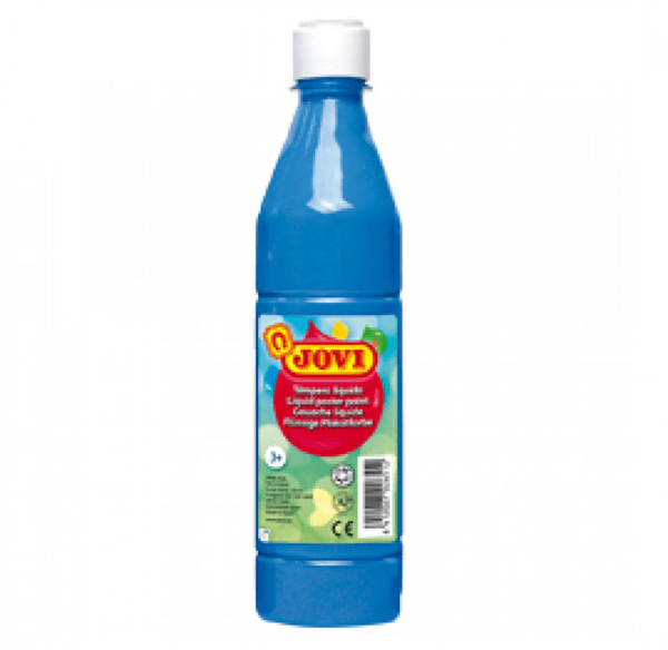 50621 botella tempera liquida 500 ml-azul cyan jovi 50621
