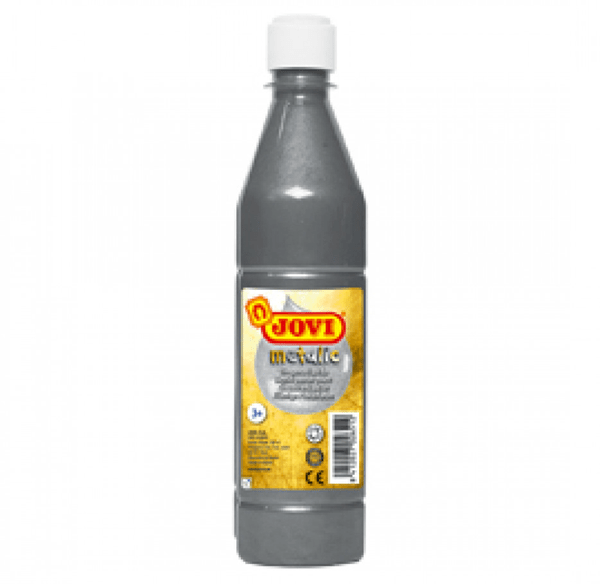50637 botella tempera liquida 500 ml metalic plata jovi 50637