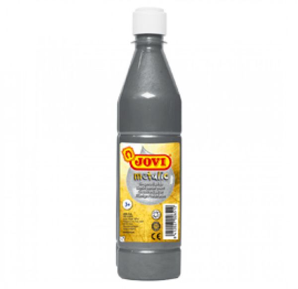 50637 botella tempera liquida 500 ml metalic plata jovi 50637