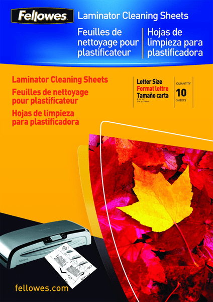 5320604 pack 10 hojas de limpieza para plastificadoras fellowes 5320604
