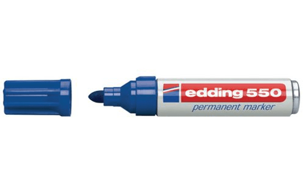 550-03 marcador permanente punta redonda 3-4mm 550 azul edding 550-03