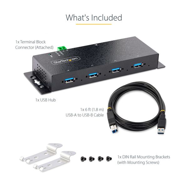 5G4AINDNP-USB-A-HUB hub industrial usb 3.0 de 4 puertos concentrador usb a