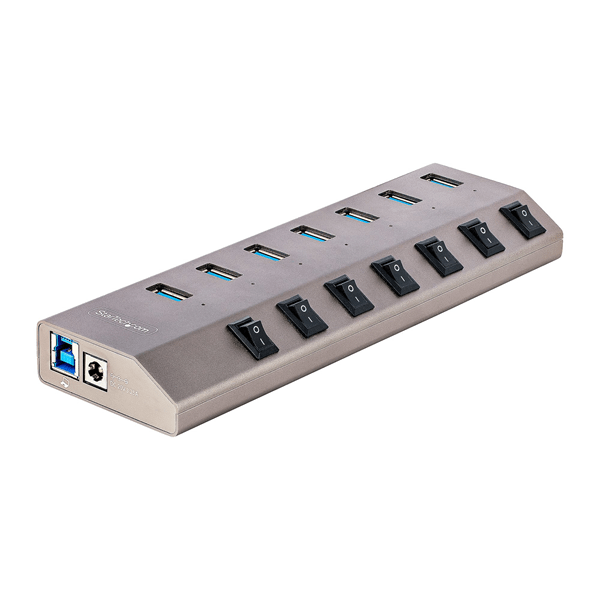 5G7AIBS-USB-HUB-EU hub concentrador usb-c de 7 puertos con interruptor es