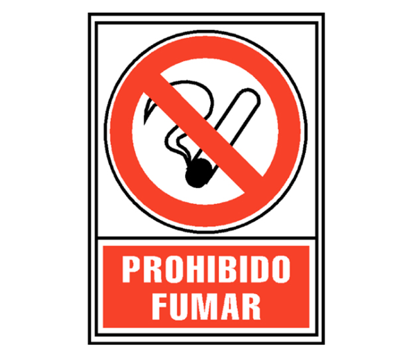 6174-02 RJ senal prohibido fumar 210x297mm pvc rojo archivo2000 6174-02 rj