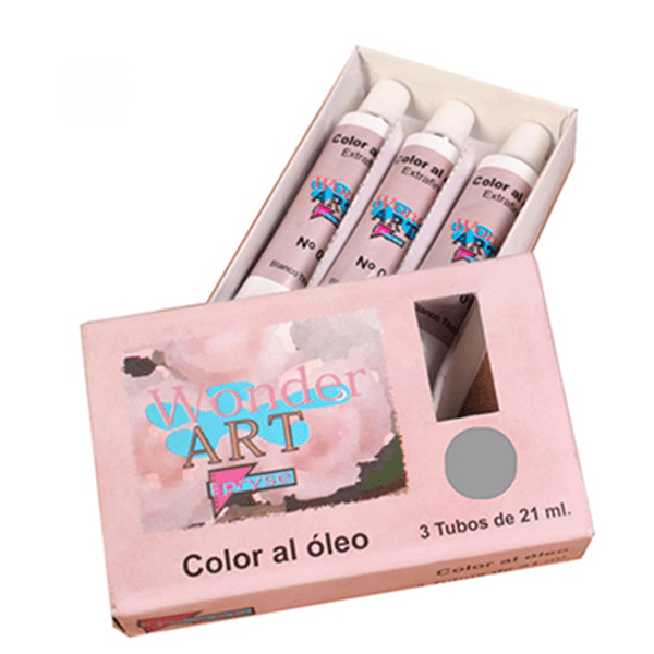6250061 caja 3 tubos 21ml. oleo no.61 gris wonder art by pryse 6250061