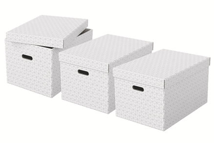 628286 pack 3 cajas blancas 510x355x305mm esselte 628286