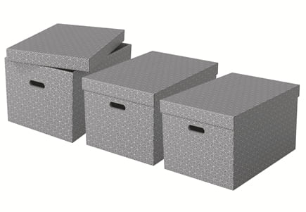 628287 pack 3 cajas grises 510x355x305mm esselte 628287