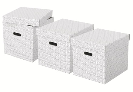 628288 pack 3 cajas blancas 365x320x315mm esselte 628288