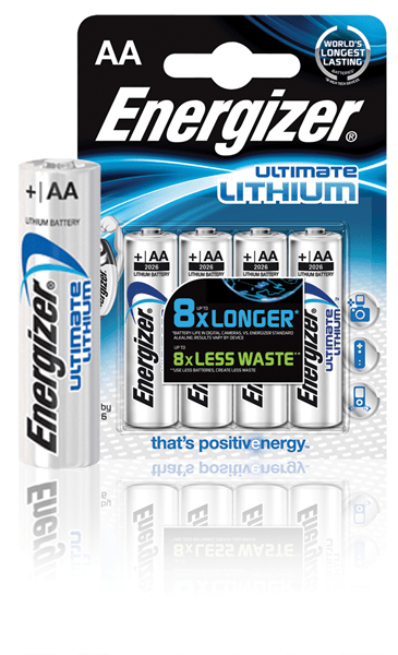 639155 blister 4 pilas ultim lithium tipo l91 aa energizer 639155
