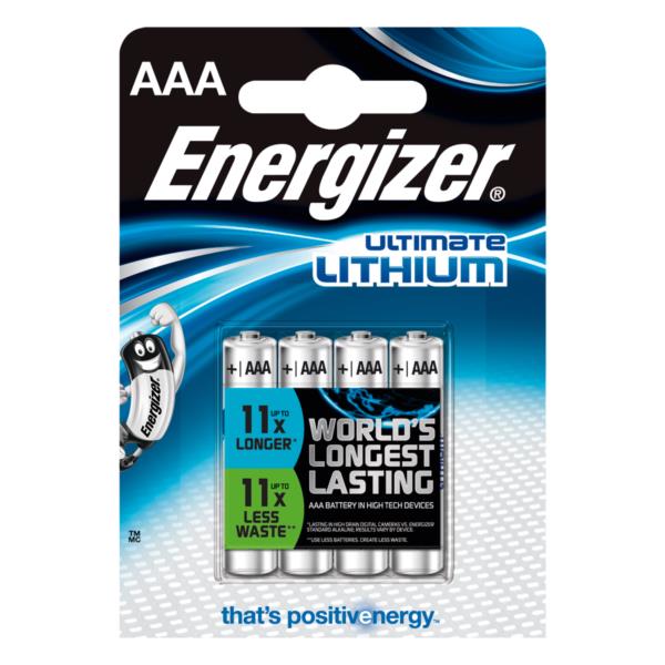 639171 blister 4 pilas ultim lithium tipo l92 aaa energizer 639171