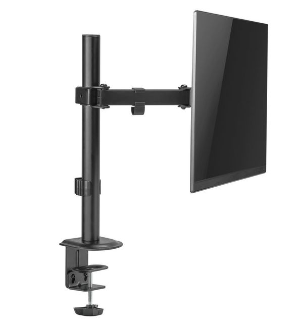 650156 soporte pantalla para mesa 17p 32p de brazo inclinable y giratorio 360 max. vesa 100x100 hasta 9kg