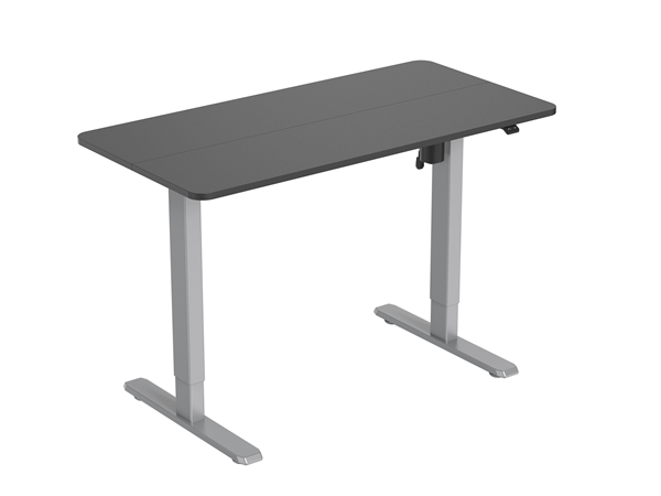 650811 mesa electrica ergonomica altura regulable tablero negro 120x60 color estructura gris control tactil altura desde 68cm-118cm