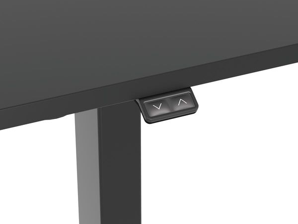 650812 mesa electrica ergonomica altura regulable tablero negro 120x60 color estructura negro control tactil altura desde 68cm 118cm