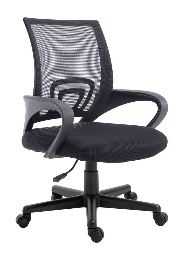 651003 silla de oficina equip de malla color negro recubrimiento pu de alta  calidad diseno ergonomico