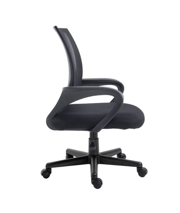 651003 silla de oficina equip de malla color negro recubrimiento pu de alta calidad diseno ergonomico