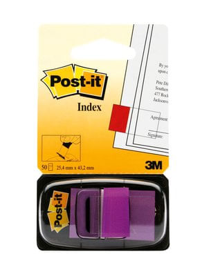 7000144933 blister dispensador 50 marcadores index violeta 25.4x43.2mm 680 8 post it 7000144933