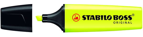 70/24 marcador fluorescente boss original trazo 25mm. amarillo stabilo 7024
