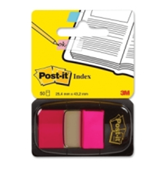 7100062569 blister dispensador 50 marcadores index rosa brillante 25.4x43.2mm 680 21 post it 7100062569