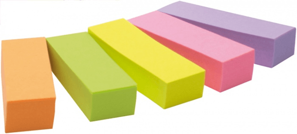 7100172770 pack 5 blocs 100 hojas mininotas 15x50mm colores surtidos 670-5 post-it 7100172770