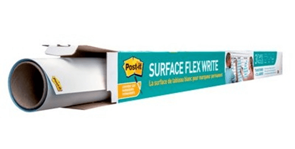 7100197624 superficie adhesiva de borrado en seco 0.914x1.219m super sticky flex write rollo fws4x3 post-it 7100197624