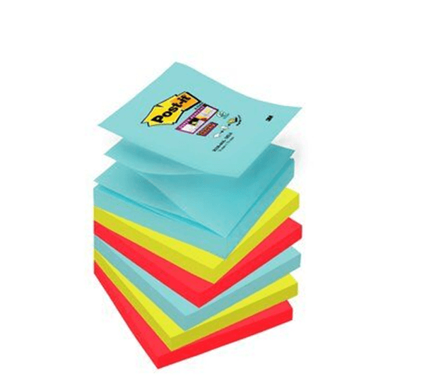 7100263209 pack 6 blocs 90 hojas z-notes adhesivas 76x76mm super sticky coleccion cosmic r330-6ss-cos post-it 7100263209
