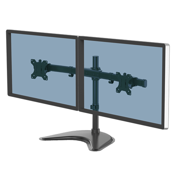 8043701 soporte fellowes con peana para monitor doble en horizontal professional series