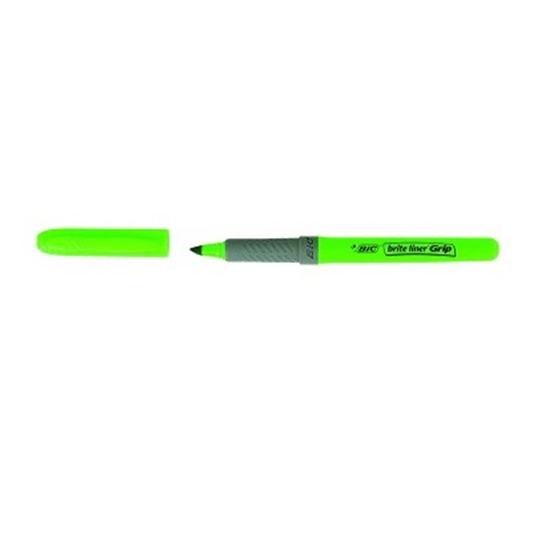 811932 bic highlighter grip marcador fluorescente manejo comodo verde 811932