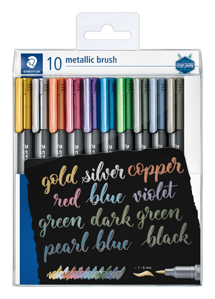 8321_TB10 metallic brush. estuche 10 colores staedtler 8321 tb10