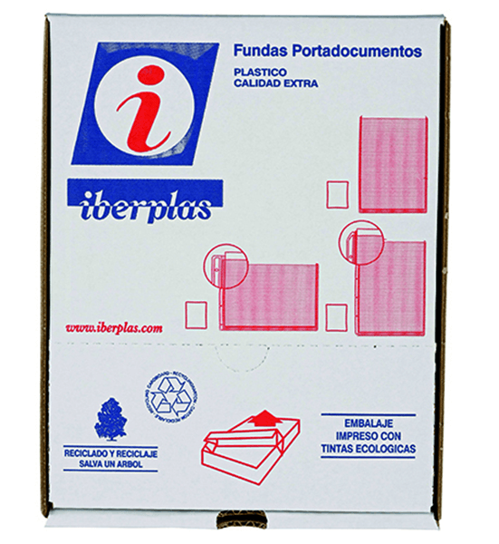 84Q50 caja 50 fundas formato folio pup portadocumentos pvc cristal 150 micras iberplas 84q50