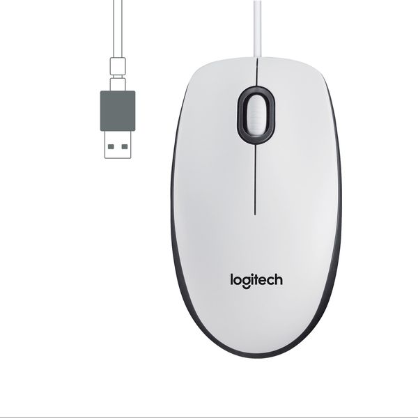 910-006764 logitech mouse m100 white 