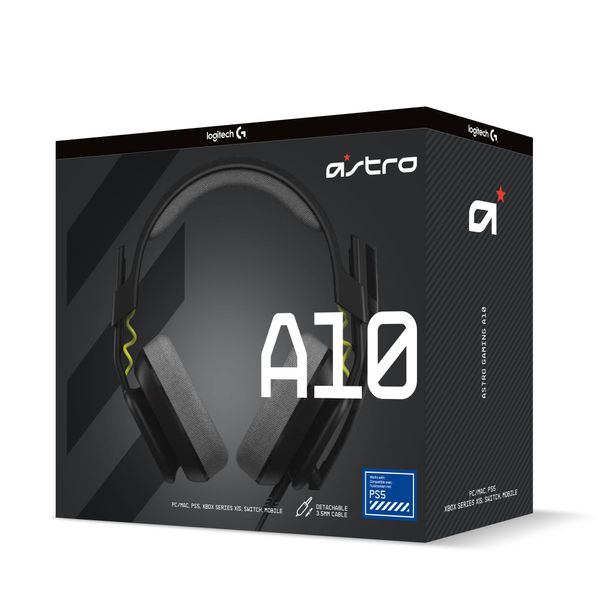 939-002057 astro a10 wired headset over ear 3.5mm bla ck