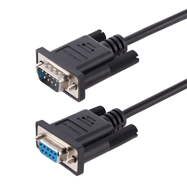 9FMNM-3M-RS232-CABLE cable 3m serie db9 rs232 de modem nulo crossover seri al