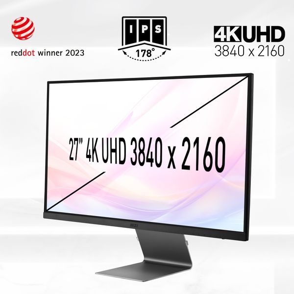 9S6-3PB8CH-005 monitor msi modern md271ul 27p ips 2k 3840 x 2160 60hz 4ms 2 x hdmi dp