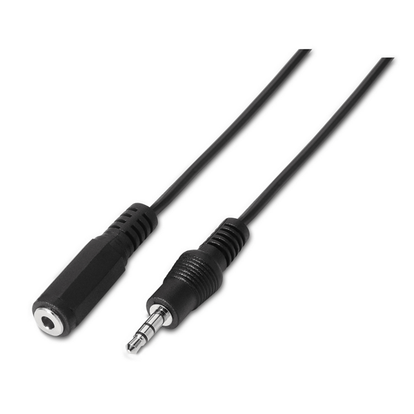 A128-0145 aisens cable audio estereo jack 3.5-m-jack 3.5-h negro 1.5m