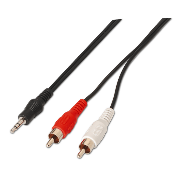A128-0147 aisens cable audio estereo jack 3.5-m-2xrca-m negro 1.5m