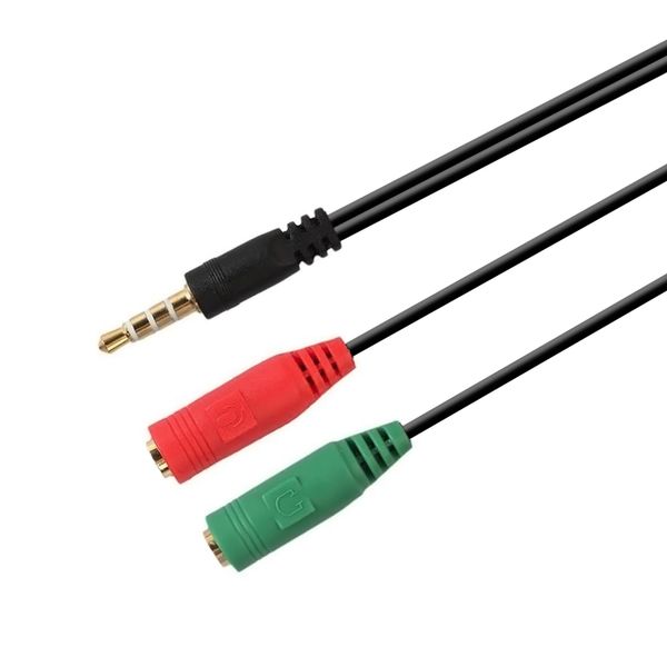 A128-0354 cable audio aisens mini jack 3.5 macho a 2 mini jack 3.5 hembra 20cm negro a128 0354