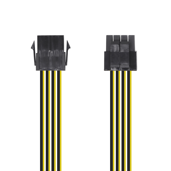A131-0419 aisens a131-0419 cable alimentacion 8pin hembra a 4-4pin macho 0.3m negro amarillo