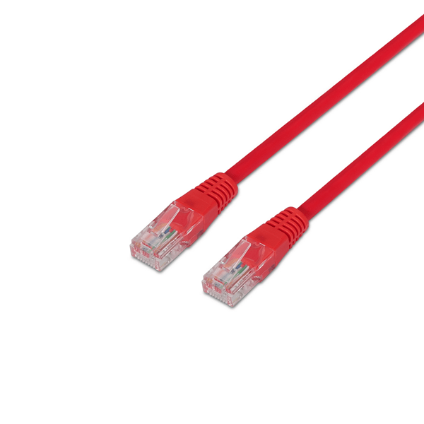 A133-0188 aisens cable de red rj45 cat.5e utp awg24 rojo 1m