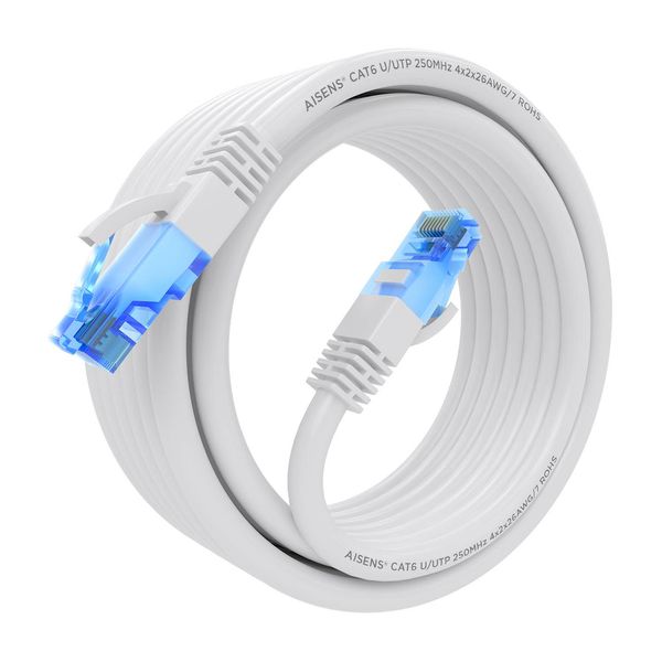 A135-0824 cable red aisens latiguillo rj45 cat.6 utp awg26 cca blanco 5.0m