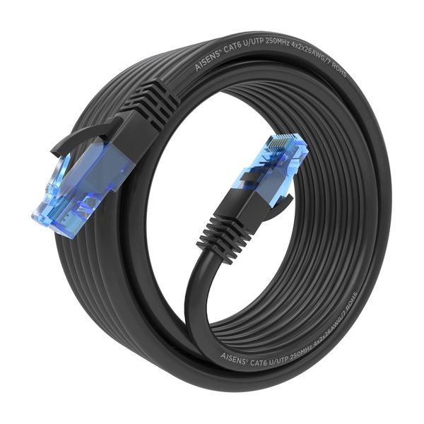 A135-0848 cable red aisens latiguillo rj45 cat.6 utp awg26 cca negro 5.0m